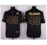 Nike Arizona Cardinals #40 Pat Tillman Black Pro Line Gold Collection Jersey[Elite]