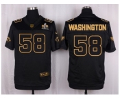 Nike Arizona Cardinals #58 Daryl Washington Black Pro Line Gold Collection Jersey[Elite]