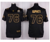 Nike Arizona Cardinals #76 Mike Iupati Black Pro Line Gold Collection Jersey[Elite]