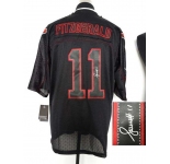 nike nfl jerseys arizona cardinals #11 larry fitzgerald black[Elite lights out signature]