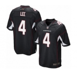 Men's Arizona Cardinals #4 Andy Lee Game Black Alternate Football Jersey