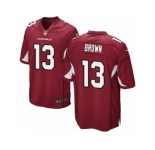 Men's Nike Arizona Cardinals #13 Jaron Brown Game Red Team Color NFL Jersey