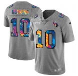 Arizona Cardinals #10 DeAndre Hopkins Men's Nike Multi-Color 2020 NFL Crucial Catch NFL Jersey Greyheather
