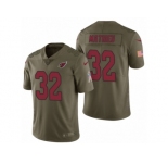 Men Nike Arizona Cardinals #32 Tyrann Mathieu Olive 2017 Salute to Service Limited Jerseys