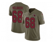 Men Nike Arizona Cardinals #68 Jared Veldheer Limited Olive 2017 Salute to Service NFL Jersey