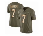 Men Nike Arizona Cardinals #7 Blaine Gabbert Limited Olive Gold 2017 Salute to Service NFL Jersey