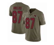 Men Nike Arizona Cardinals #87 Troy Niklas Limited Olive 2017 Salute to Service NFL Jersey