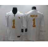 Men's Arizona Cardinals #1 Kyler Murray 2020 White Leopard Print Fashion Limited Stitched Jersey