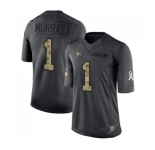 Men's Arizona Cardinals #1 Kyler Murray Limited Black 2016 Salute to Service Football Jersey