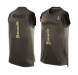 Men's Arizona Cardinals #1 Kyler Murray Limited Green Salute to Service Tank Top Football Jersey
