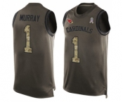 Men's Arizona Cardinals #1 Kyler Murray Limited Green Salute to Service Tank Top Football Jersey