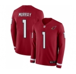 Men's Arizona Cardinals #1 Kyler Murray Limited Red Therma Long Sleeve Football Jersey