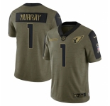 Men's Arizona Cardinals #1 Kyler Murray Nike Olive 2021 Salute To Service Limited Player Jersey
