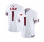 Men's Arizona Cardinals #1 Kyler Murray White 2023 F.U.S.E. With 4-Star C Patch Vapor Untouchable F.U.S.E. Limited Football Stitched Jersey