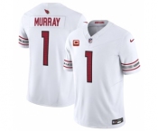 Men's Arizona Cardinals #1 Kyler Murray White 2023 F.U.S.E. With 4-Star C Patch Vapor Untouchable F.U.S.E. Limited Football Stitched Jersey