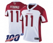 Men's Arizona Cardinals #11 Larry Fitzgerald White Vapor Untouchable Limited Player 100th Season Football Jersey