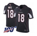 Men's Arizona Cardinals #18 Kevin White Black Alternate Vapor Untouchable Limited Player 100th Season Football Jersey