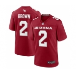 Men's Arizona Cardinals #2 Marquise Brown Red Stitched Game Football Jersey