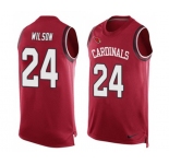 Men's Arizona Cardinals #24 Adrian Wilson Limited Red Player Name & Number Tank Top Football Jersey