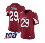 Men's Arizona Cardinals #29 Chase Edmonds Red Team Color Vapor Untouchable Limited Player 100th Season Football Jersey
