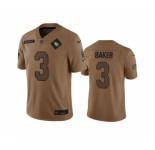 Men's Arizona Cardinals #3 Budda Baker 2023 Brown Salute To Service Limited Football Stitched Jersey