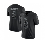 Men's Arizona Cardinals #3 Budda Baker Black Reflective Limited Stitched Football Jersey