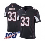 Men's Arizona Cardinals #33 Byron Murphy Black Alternate Vapor Untouchable Limited Player 100th Season Football Jersey