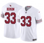 Men's Arizona Cardinals #33 Trey Benson White 2024 F.U.S.E. Vapor Untouchable Limited Football Stitched Jersey