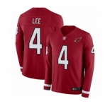 Men's Arizona Cardinals #4 Andy Lee Limited Red Therma Long Sleeve Football Jersey