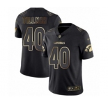 Men's Arizona Cardinals #40 Pat Tillman Limited Black Gold Vapor Untouchable Football Jersey