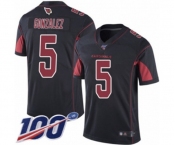 Men's Arizona Cardinals #5 Zane Gonzalez Limited Black Rush Vapor Untouchable 100th Season Football Jersey