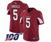 Men's Arizona Cardinals #5 Zane Gonzalez Red Team Color Vapor Untouchable Limited Player 100th Season Football Jersey