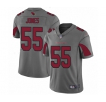 Men's Arizona Cardinals #55 Chandler Jones Limited Silver Inverted Legend Football Jersey