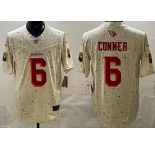 Men's Arizona Cardinals #6 James Conner Limited Cream Rivalries FUSE Vapor Jersey