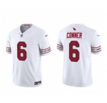 Men's Arizona Cardinals #6 James Conner White 2023 F.U.S.E. Vapor Untouchable F.U.S.E. Limited Football Stitched Jersey