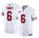 Men's Arizona Cardinals #6 James Conner White 2024 F.U.S.E. With 3-Star C Patch Vapor Untouchable Limited Football Stitched Jersey