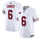 Men's Arizona Cardinals #6 James Conner White 2025 F.U.S.E. With 4-Star C Patch Vapor Untouchable Limited Football Stitched Jersey