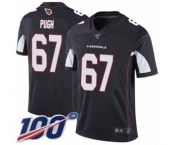 Men's Arizona Cardinals #67 Justin Pugh Black Alternate Vapor Untouchable Limited Player 100th Season Football Jersey