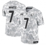 Men's Arizona Cardinals #7 Kyzir White 2024 F.U.S.E. Arctic Camo Salute to Service Limited Football Stitched Jersey