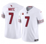 Men's Arizona Cardinals #7 Kyzir White White 2024 F.U.S.E. With 2-Star C Patch Vapor Untouchable Limited Football Stitched Jersey