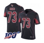 Men's Arizona Cardinals #73 Max Garcia Limited Black Rush Vapor Untouchable 100th Season Football Jersey