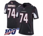 Men's Arizona Cardinals #74 D.J. Humphries Black Alternate Vapor Untouchable Limited Player 100th Season Football Jersey