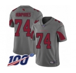 Men's Arizona Cardinals #74 D.J. Humphries Limited Silver Inverted Legend 100th Season Football Jersey