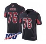 Men's Arizona Cardinals #76 Marcus Gilbert Limited Black Rush Vapor Untouchable 100th Season Football Jersey