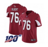 Men's Arizona Cardinals #76 Marcus Gilbert Red Team Color Vapor Untouchable Limited Player 100th Season Football Jersey