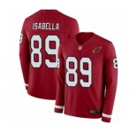 Men's Arizona Cardinals #89 Andy Isabella Limited Red Therma Long Sleeve Football Jersey