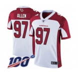 Men's Arizona Cardinals #97 Zach Allen White Vapor Untouchable Limited Player 100th Season Football Jersey