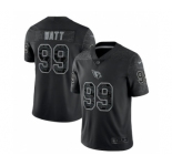 Men's Arizona Cardinals #99 J.J. Watt Black Reflective Limited Stitched Football Jersey