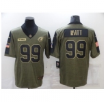 Men's Arizona Cardinals #99 J.J. Watt Nike Olive 2021 Salute To Service Limited Player Jersey