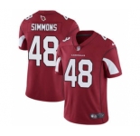 Men's Cardinals #48 Isaiah Simmons Red Team Color Stitched Football Vapor Untouchable Limited Jersey